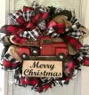 🌲Christmas Special Price🌲49% OFF🔥- Christmas Red Truck Wreath🚗-mysite-Adracos