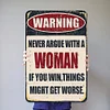  Warning - Vintage Metal Signs(12*16Inch) - Warning