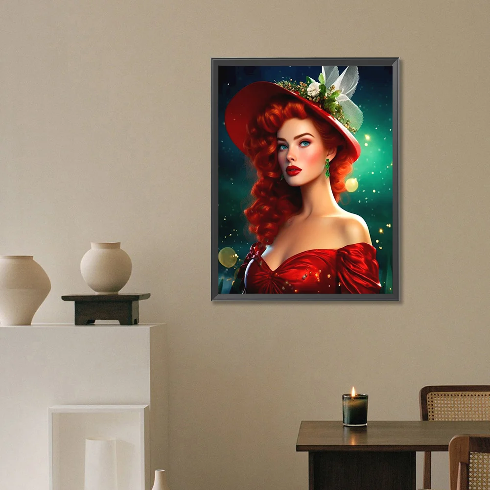 Diamond Painting - Full Round Drill - Lady(Canvas|30*40cm)