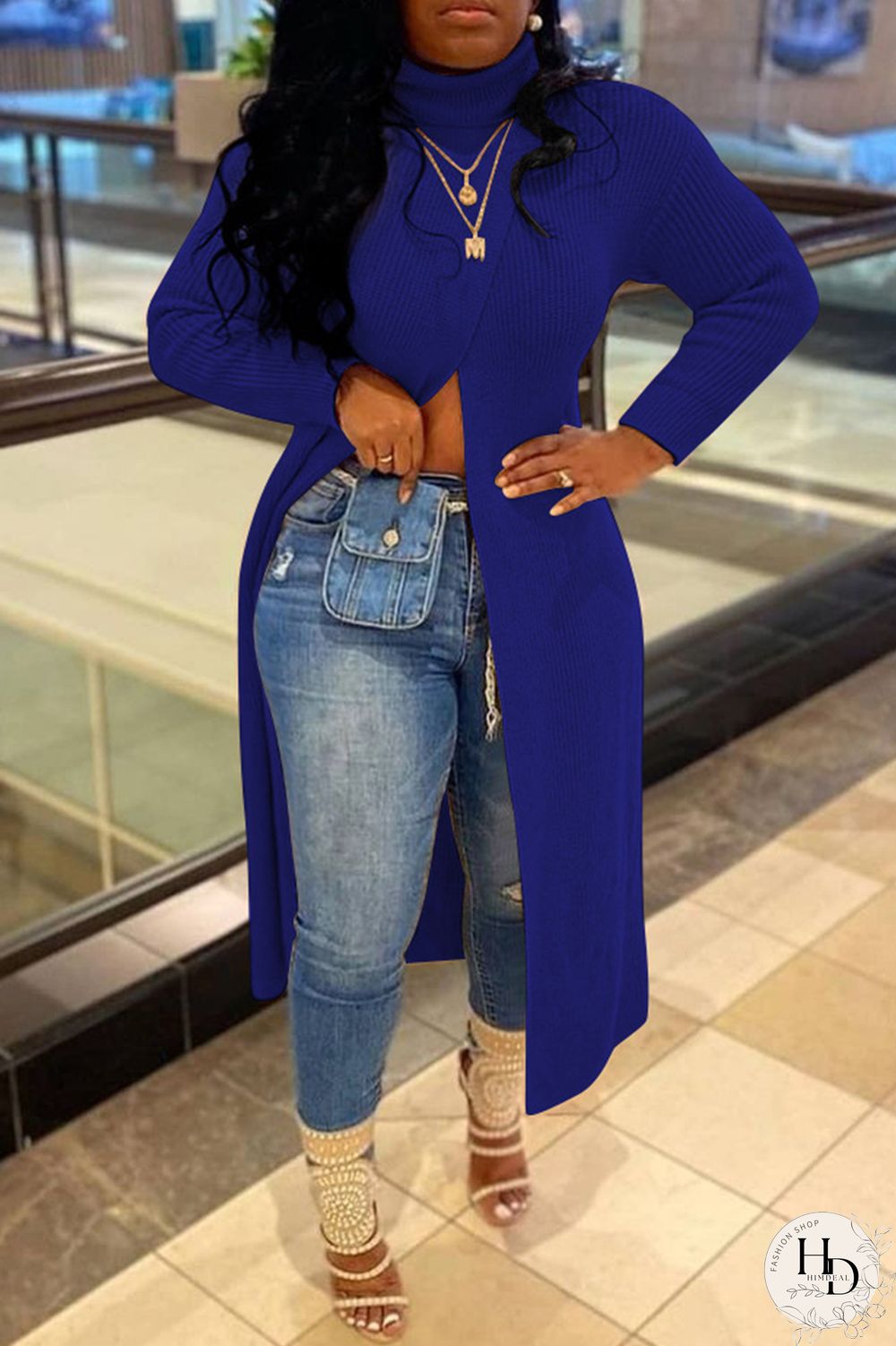 Apricot Casual Solid Patchwork Slit O Neck Tops
