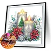 Christmas Candle-Special Shaped Diamond Painting