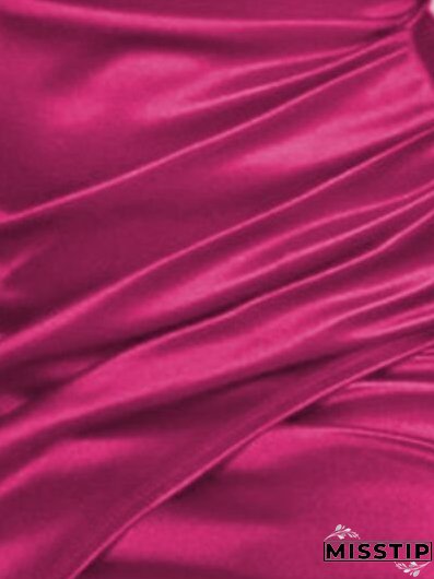Ruched Spaghetti strap Wrap Dress