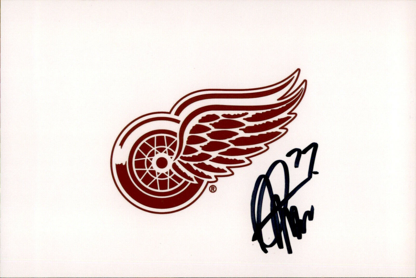 Reilly Webb SIGNED 4x6 Photo Poster painting DETROIT RED WINGS