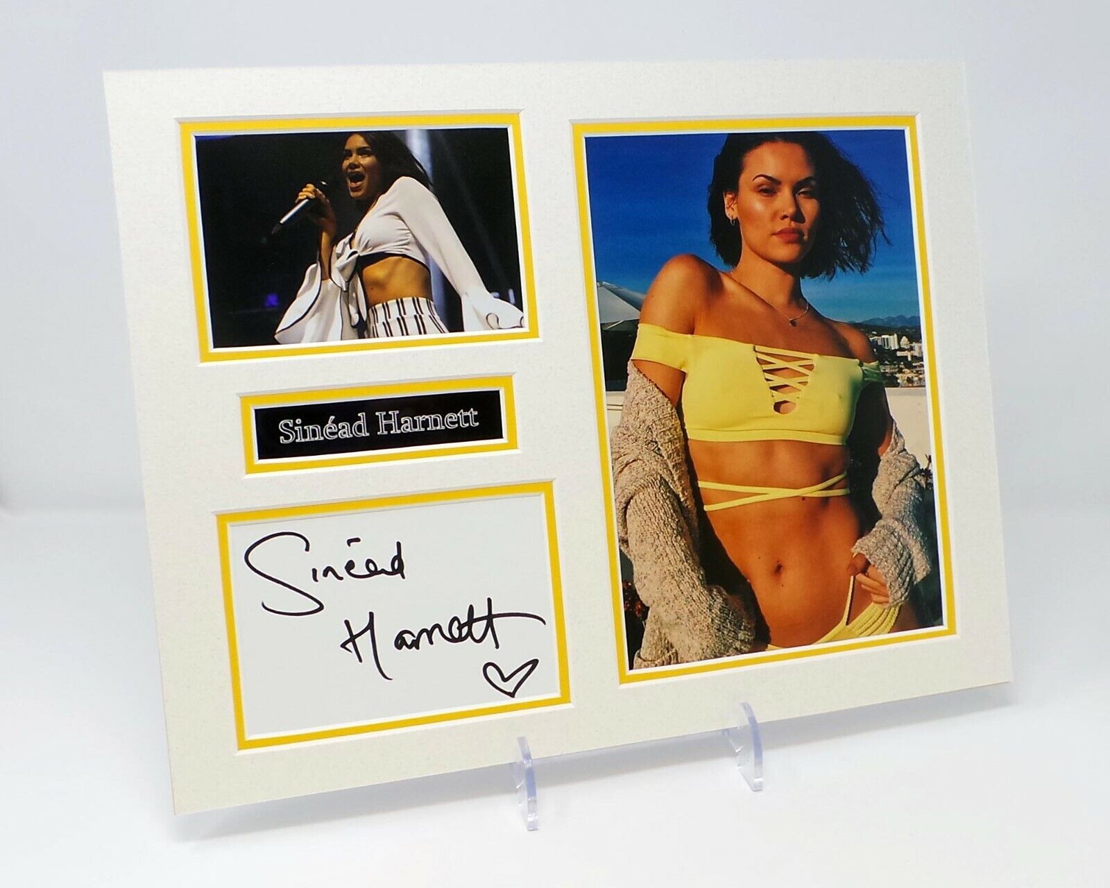 Sinead HARNETT Signed Mounted Photo Poster painting Display AFTAL Singer of By Myself