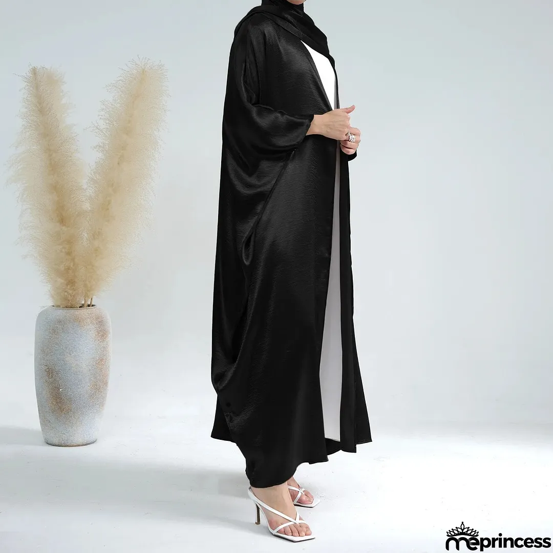 Women's Arabian V-Neck Polyester Full Sleeve Solid Pattern Abaya