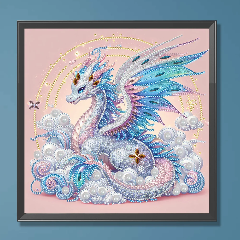 Diamond Painting - Partial Special Shaped Drill - Dragon(Canvas|30*30cm)
