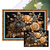 (Big Size)Metallic Rose - 11CT Stamped Cross Stitch - 60*40cm - Flower