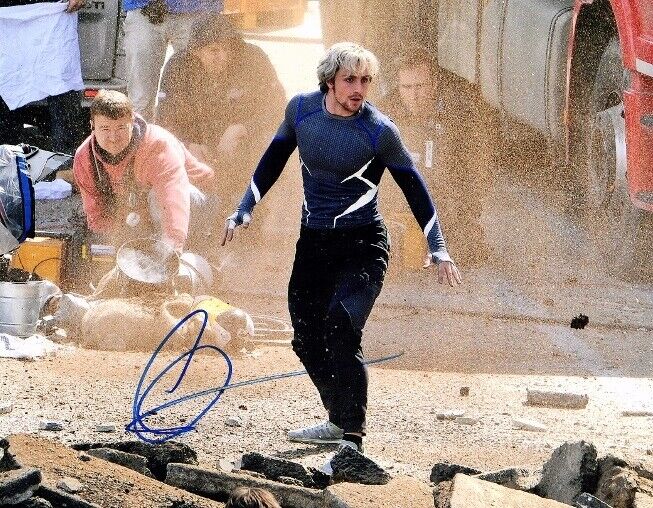 Aaron Taylor-Johnson Signed - Autographed Avengers Quicksilver 11x14 inch Photo Poster painting