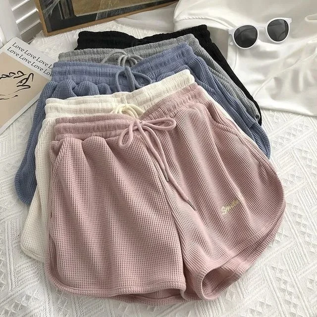 Waist High Letter Shorts Embroidered