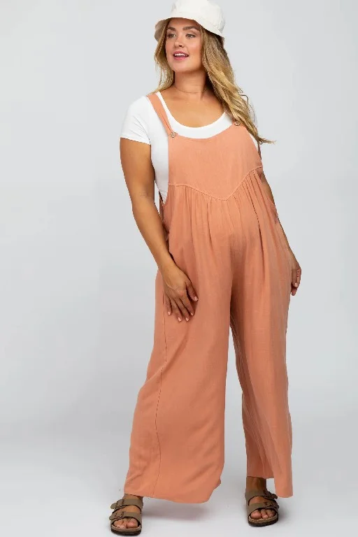 Plus Size Wide Leg Overalls Jumpsuit (Buy 2 Free Shipping)