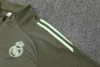 Kids Kit Real Madrid 25-26 1/4 Zip Tracksuit Khaki Chandal