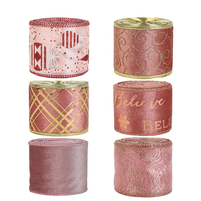 Christmas Nordic Style Minimalist Solid Color Polyester Casual Holiday Party Colored Ribbons Party Accessories