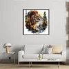 Forest Silhouette Lion-11CT Stamped Cross Stitch 45*45cm/17.72*17.72in
