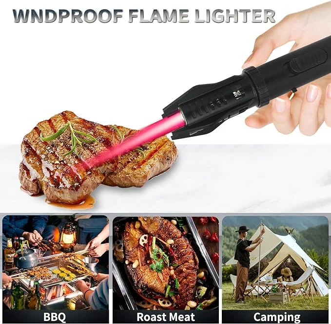 🎄Camping Outdoor Windproof Straight Flame Lighter