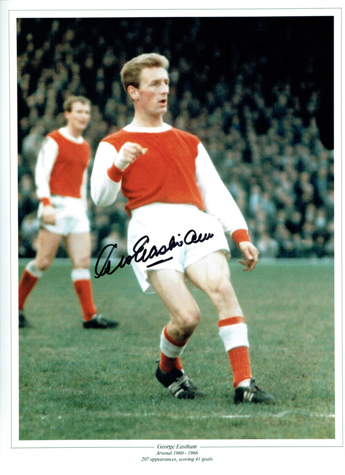 George EASTHAM Signed Autograph 16x12 Portrait Photo Poster painting AFTAL COA Arsenal Legend