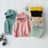 Kids Baby Boy Girl Thicken Fleece Sweatshirt Hoodie