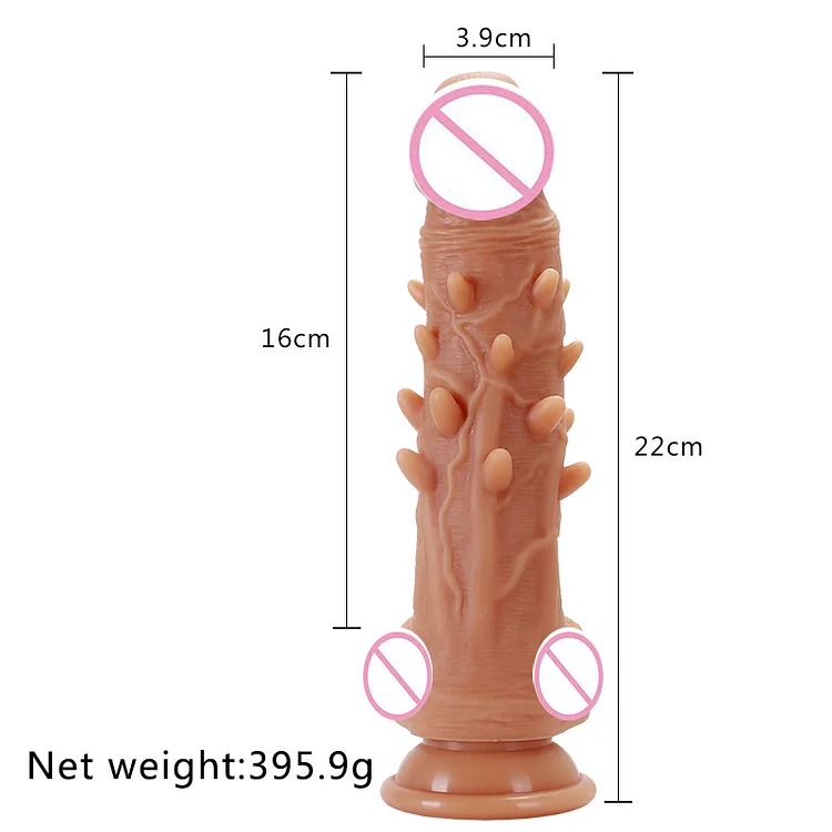 Wireless Remote Control Telescopic Heating Vibration Barbed Penis