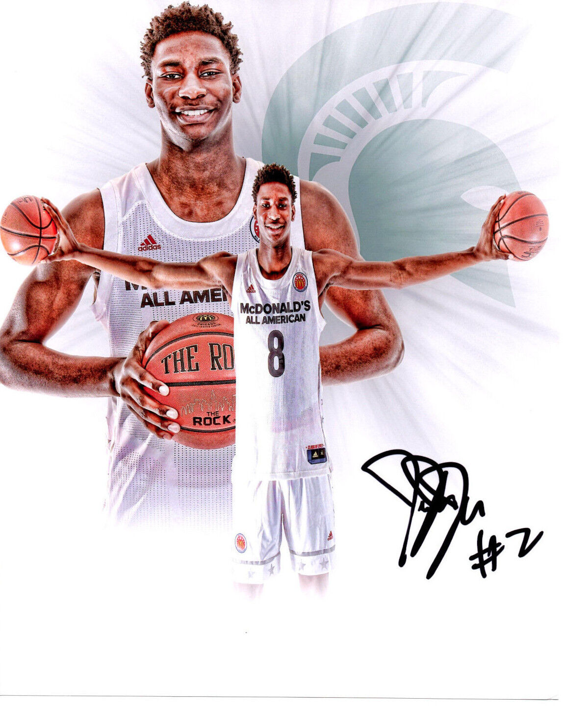 Jaren Jackson Jr Michigan State Spartans hand autographed signed 8x10 Photo Poster painting edit