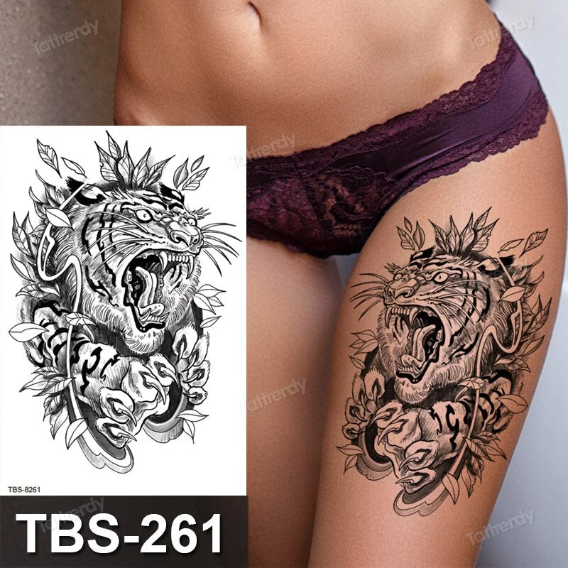 dragon wing snake temporary tattoo sticker waterproof black henna anime body art tattoo fake water transfer decal sexy for women