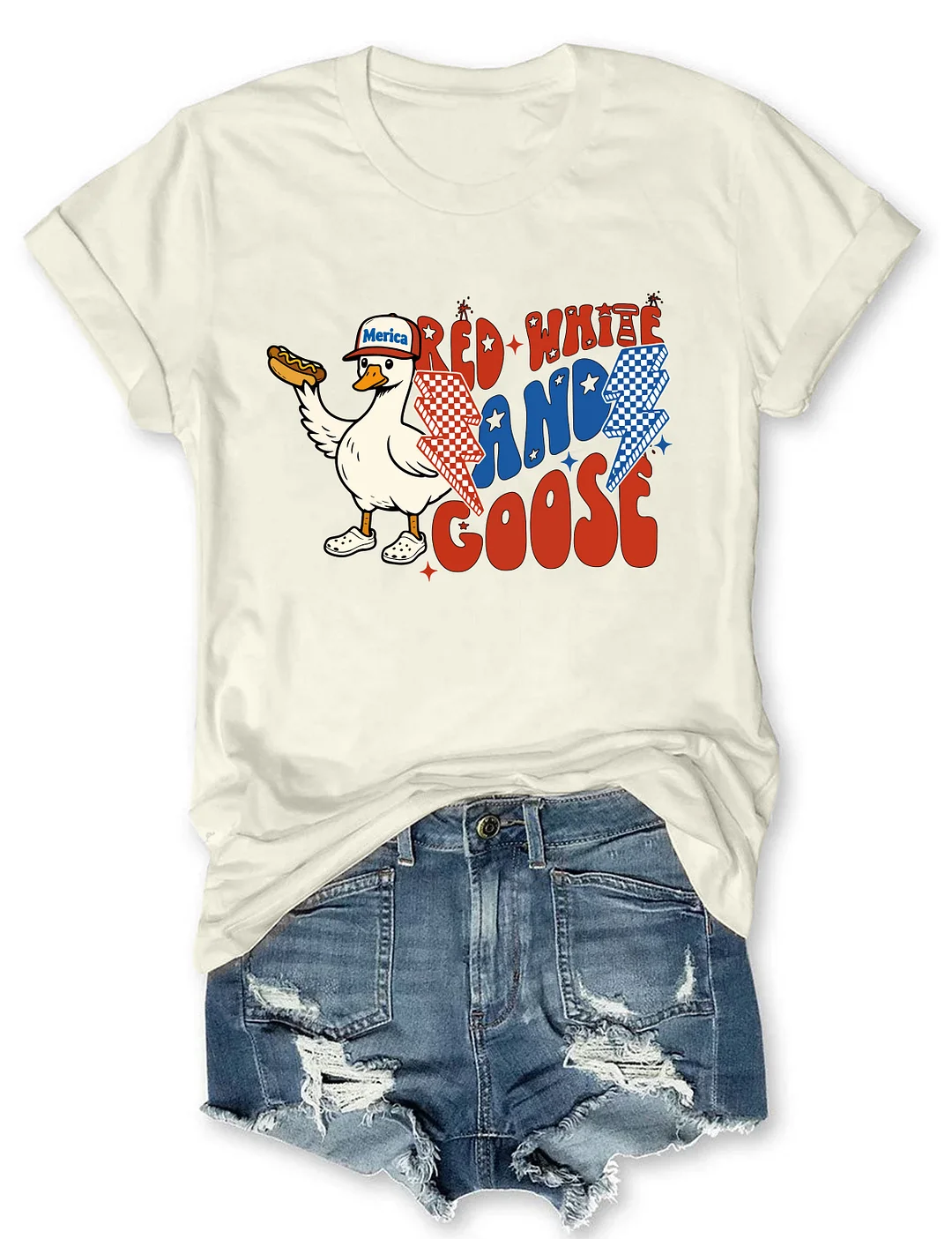 Red White And Goose T-shirt