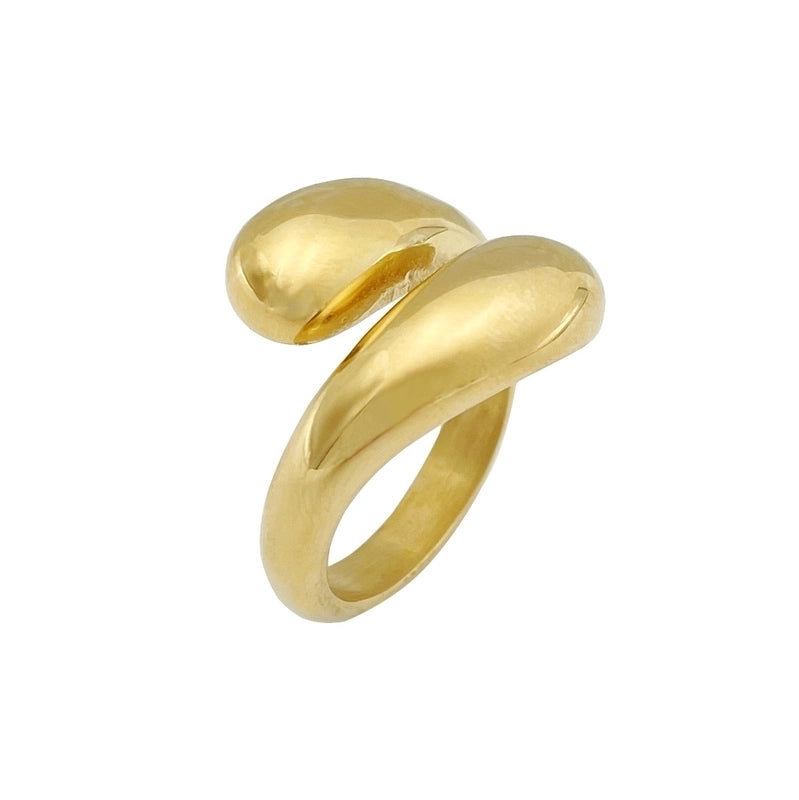 Minimalist Geometric 304 Stainless Steel 14K Gold Plated Plating Stainless Steel Rings