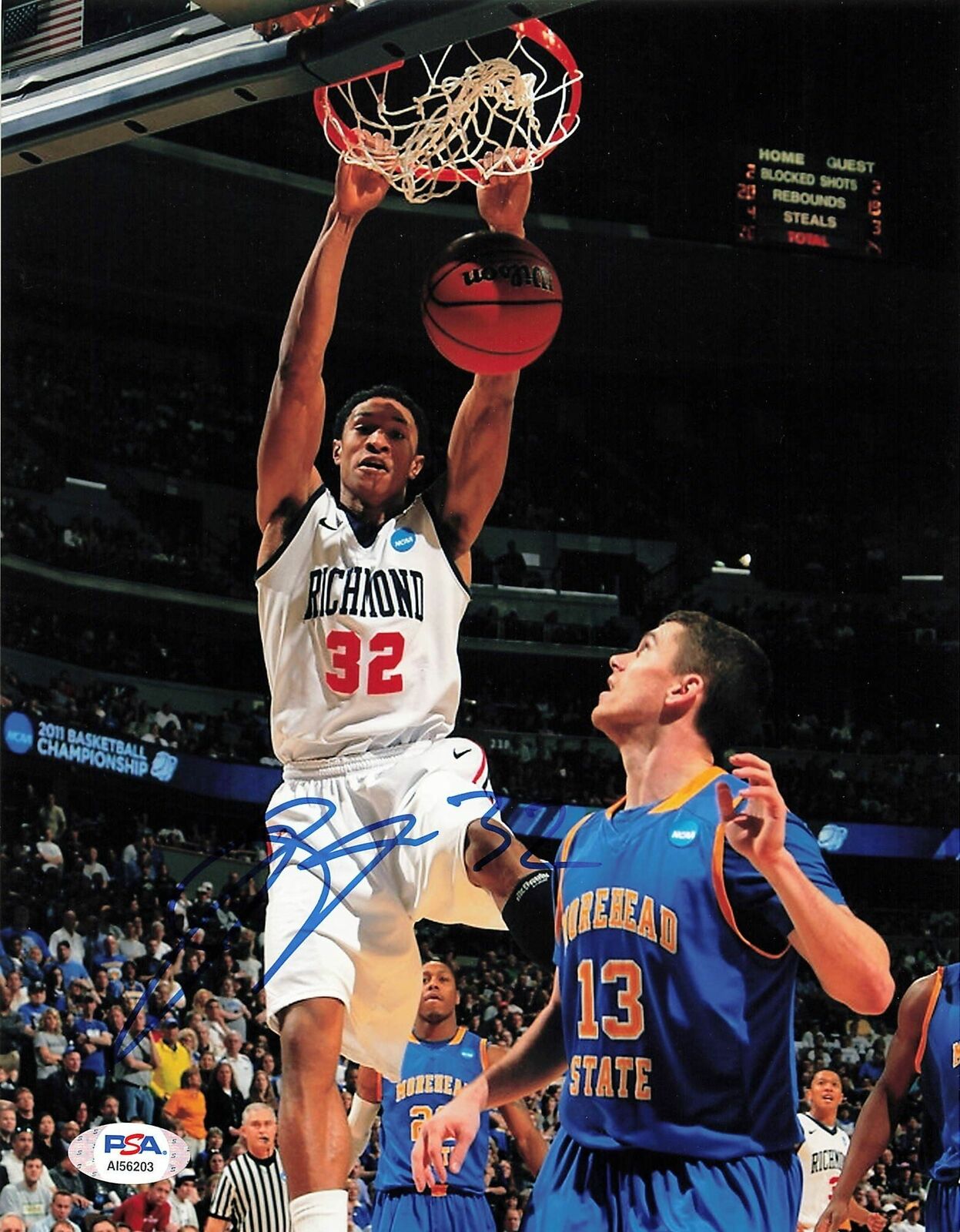 Jajuan Johnson signed 8x10 Photo Poster painting PSA/DNA Richmond Autographed