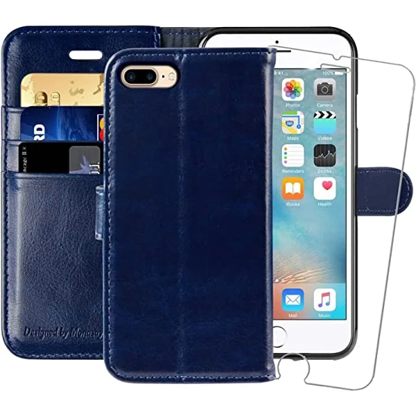 MONASAY Apple iPhone 8 Plus Wallet Case, iPhone 7 Plus Case, 5.5 inch 