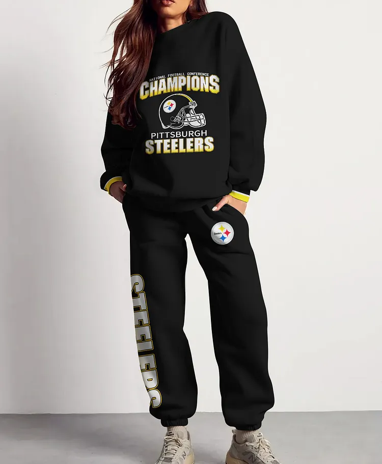 Pittsburgh Steelers 3D sweatsuit and sweatpants 2 piece outfits