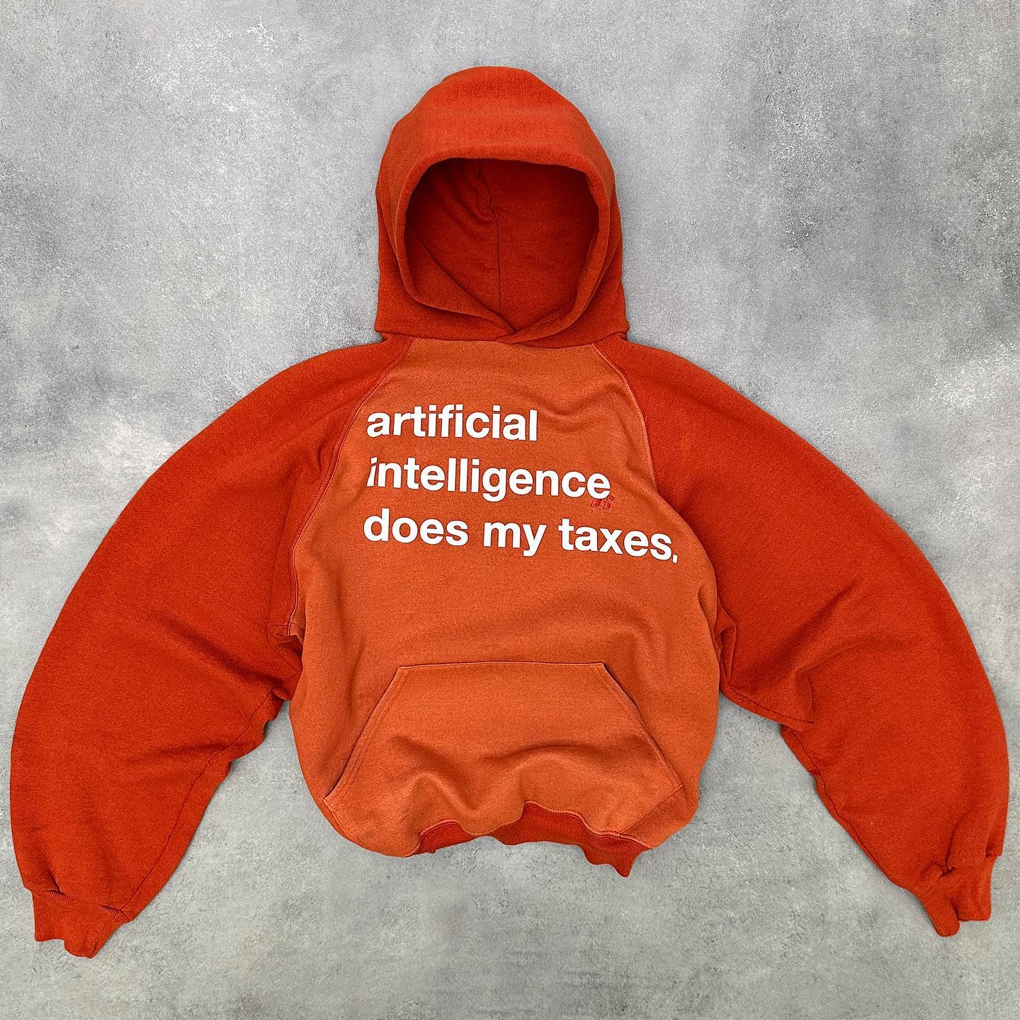 Personalized printed lettering loose hoodie