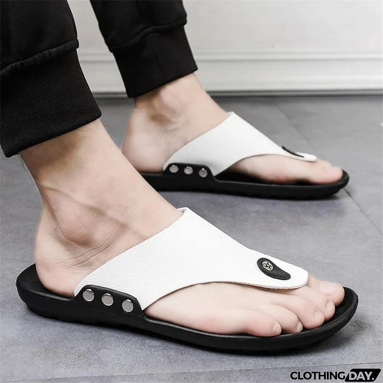 Men's Casual Flip Flop Beach Slippers for Summer