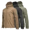 Autumn and Winter Outdoor Camouflage Waterproof Shark Skin Soft Shell Breathable Three-in-one Men's Jacket