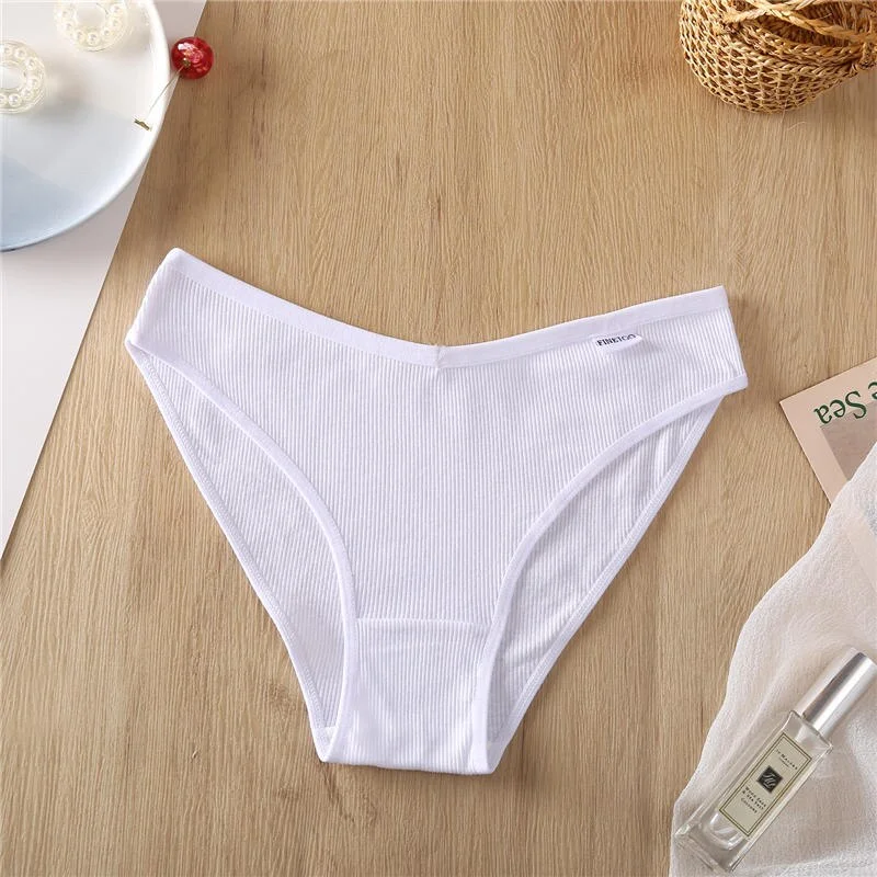 Women Panties Cotton Underwear Deep V Waist Female Underpants M-4XL Solid Color Woman's Briefs Cotton Pantys Intimates Lingerie