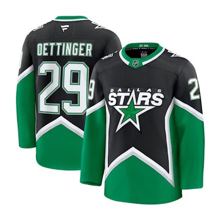 Youth Dallas Stars #29 Jake Oettinger Black 2025-26 Alternate Stitched Hockey Jersey