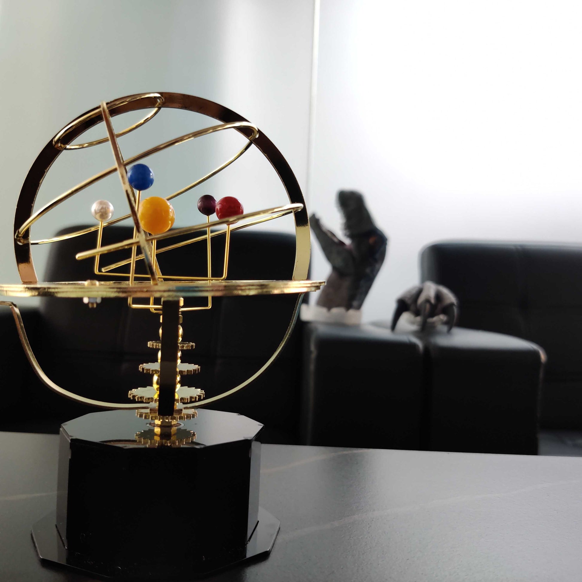 Armillary Sphere with Internal Orrery Model of The Solar System