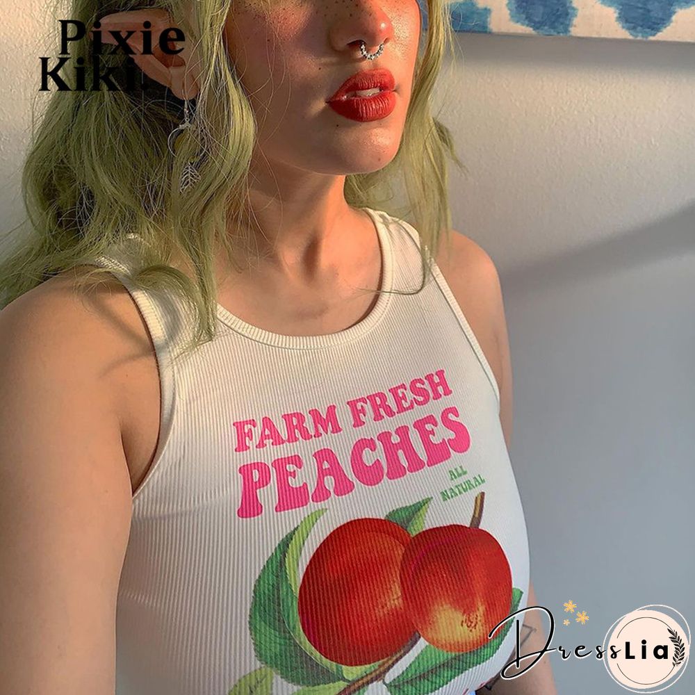 Y2K Style Tops Cute Outfits For Women Summer Clothes Sexy Letter Cartoon Printed Rib Crop Tank Top E Girl P98 Bz10