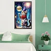 Diamond Painting -5D Round Partial AB Drill New Years Cat(35x55cm)