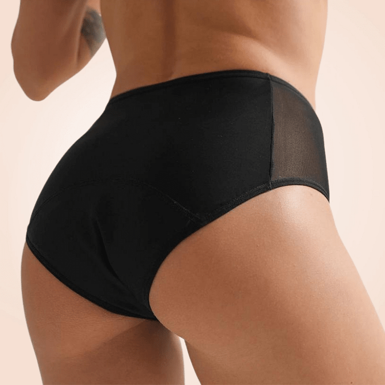 High Waist Mesh Breathable Moderate Absorbency Leak Proof Menstrual Panties Radinnoo.com