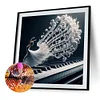 Peinture Diamant Piano Fille-Perceuse Ronde-40*40CM