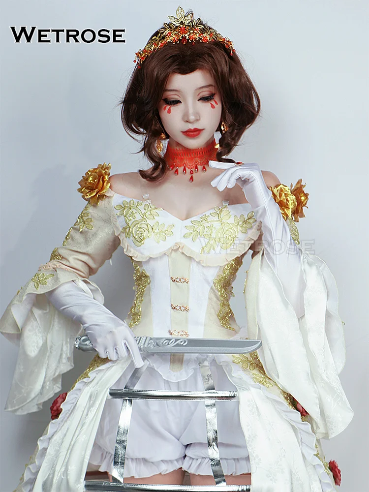 【Wetrose】Bloodbath Bloody Queen Mary Identity V Gothic Victoria Dress Cosplay Costume Wig Full Set 