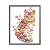 Flower Cat - 11CT Stamped Cross Stitch Kit(40*55cm)