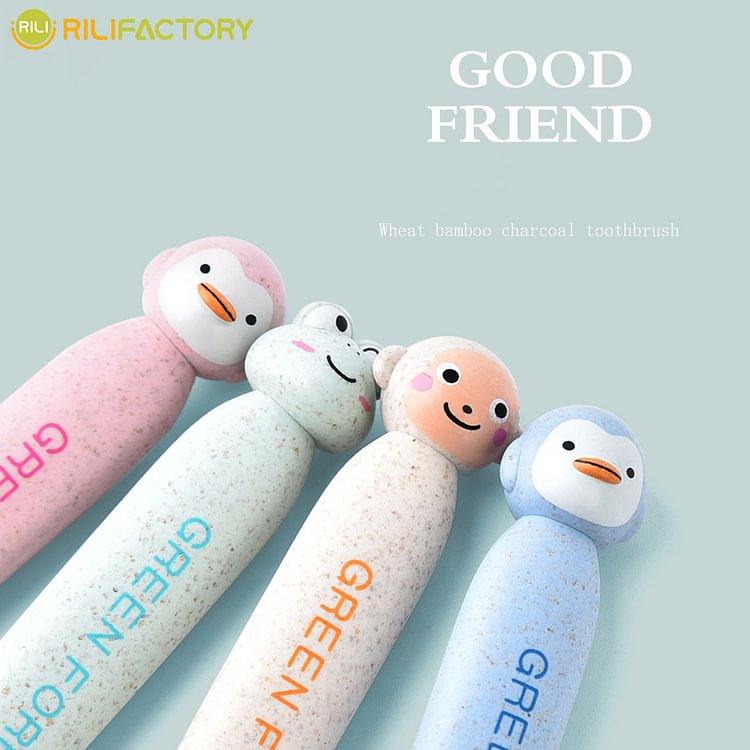 Wheat Cartoon Animal Soft Toothbrush Rilifactory