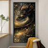 Black Dragon-14CT Stamped Cross Stitch 40*75cm/15.75*29.53in (Big Size)
