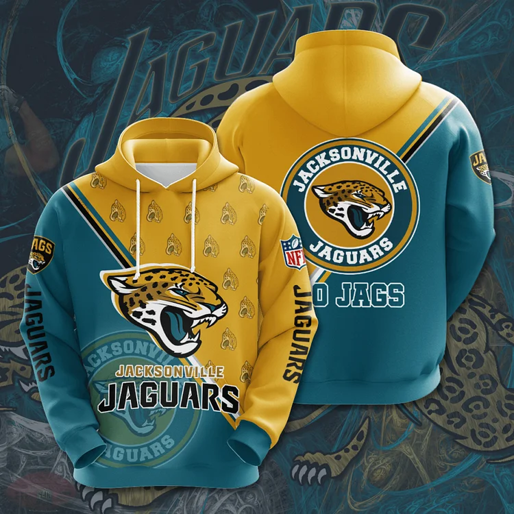 Jacksonville Jaguars 3D Printed Hooded Pocket Pullover Hoodie