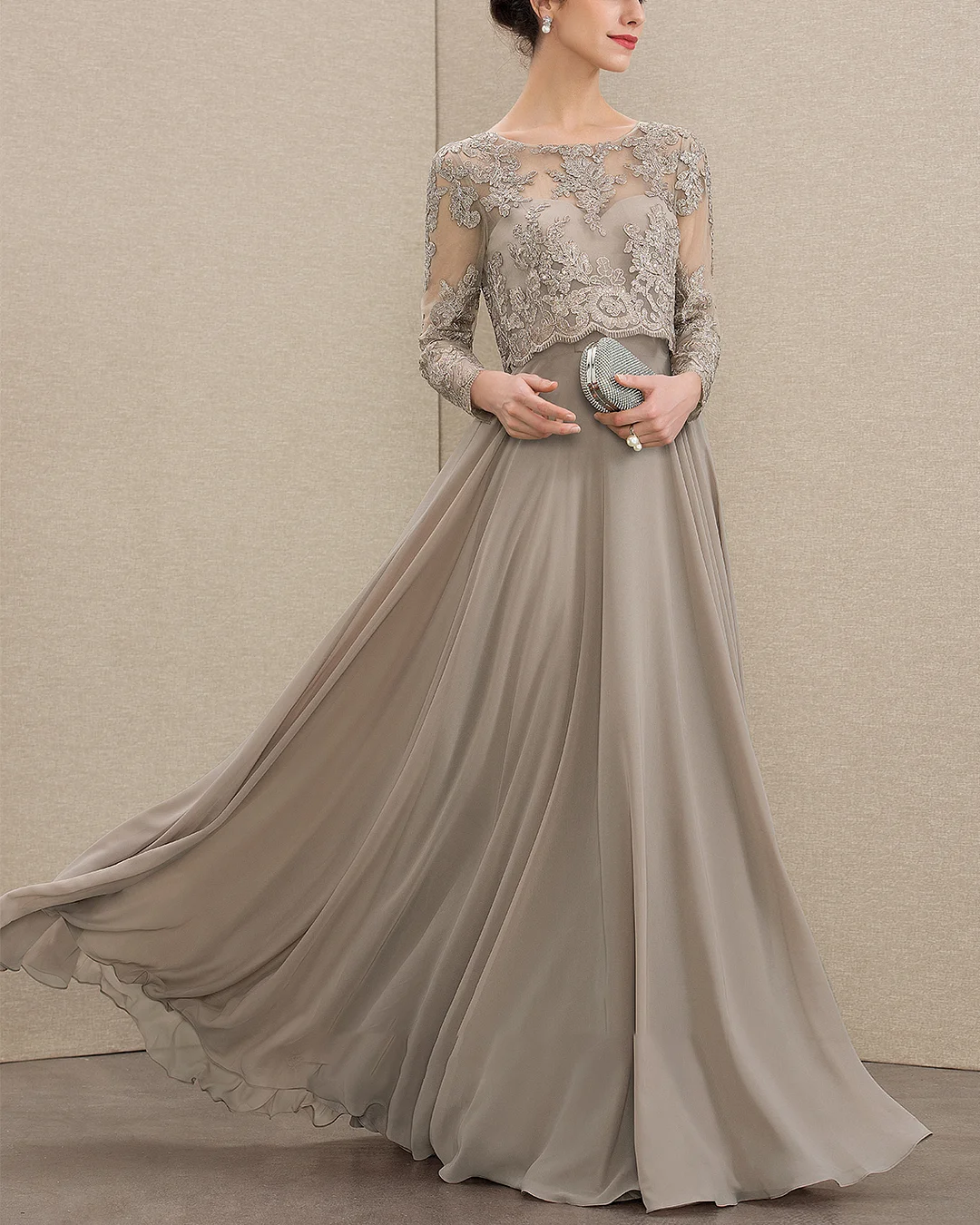 Elegant Fashion Lace Sequin 2 Piece Dress