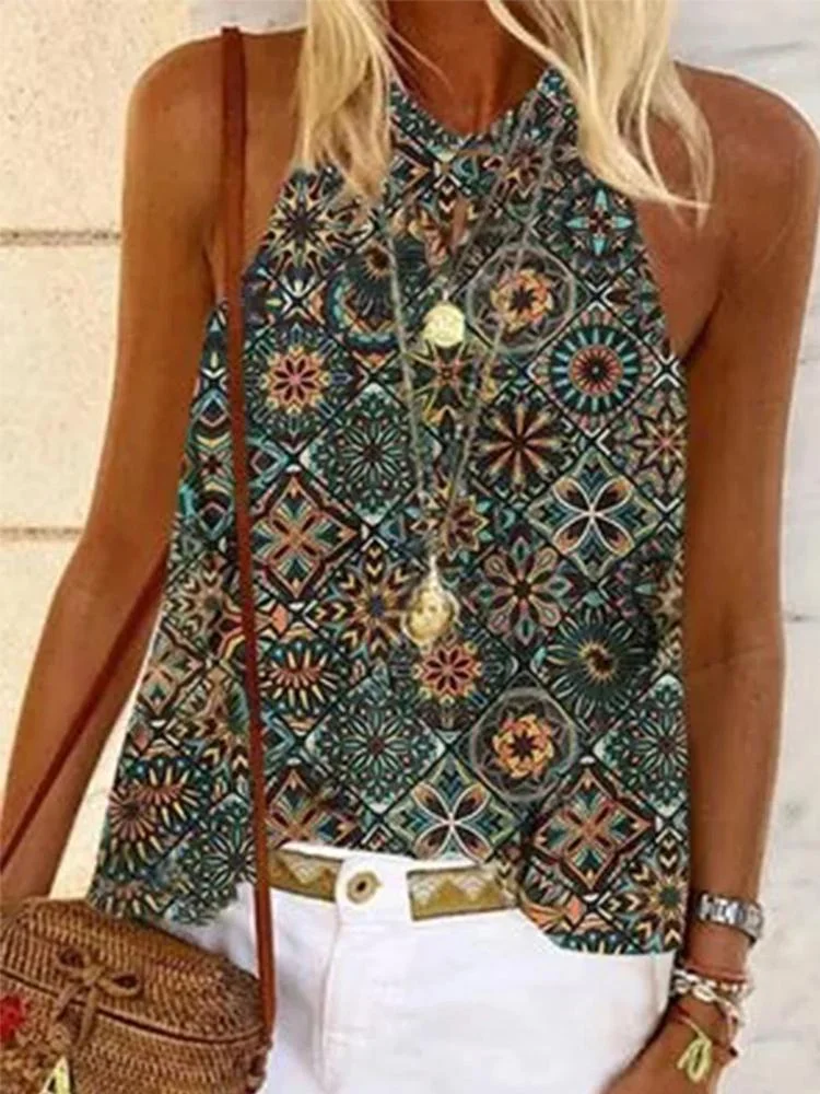 Cotton Casual Sleeveless Tank Shirts & Tops