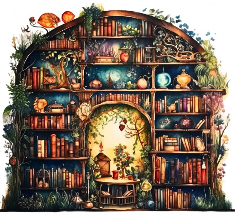 Magic Book 40*40CM (Canvas) Full Round Diamond Painting gbfke