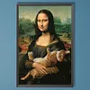 (Grande Taille) Mona lisa-peinture diamant ronde compl&egrave;te-40*60cm