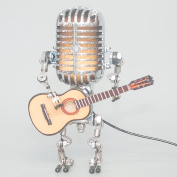 Microphone Robot Touch Dimmer Lamp