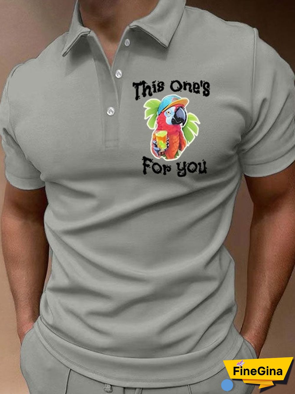 Men's This One's For You Printed POLO Shirt
