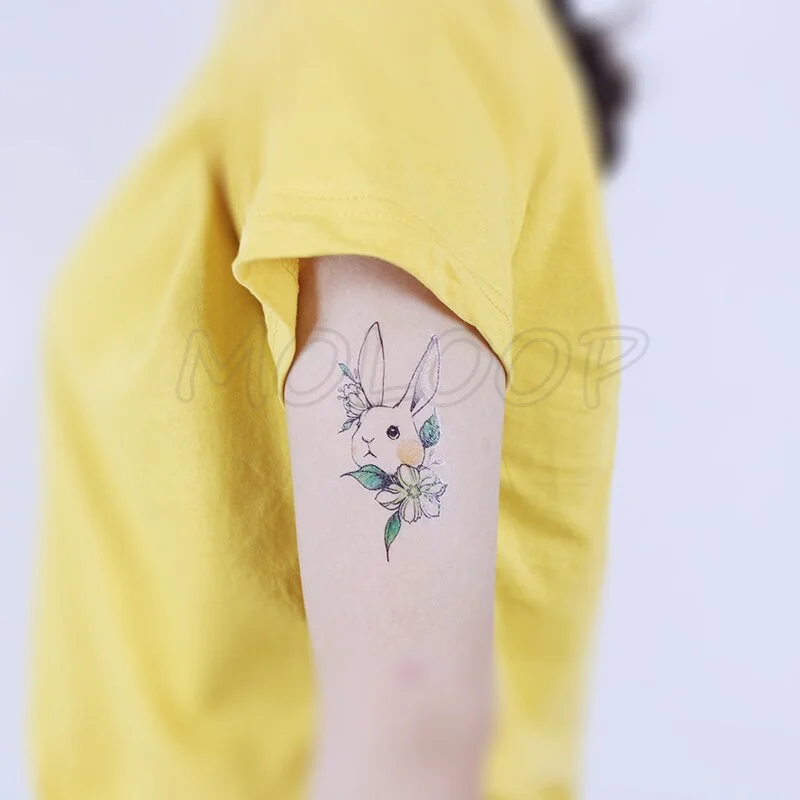 Tattoo Sticker Mermaid Little Element Small Devil Fish Jellyfish Whale Sea Animal Water Transfer Temporary Fake Body Art Tatoo